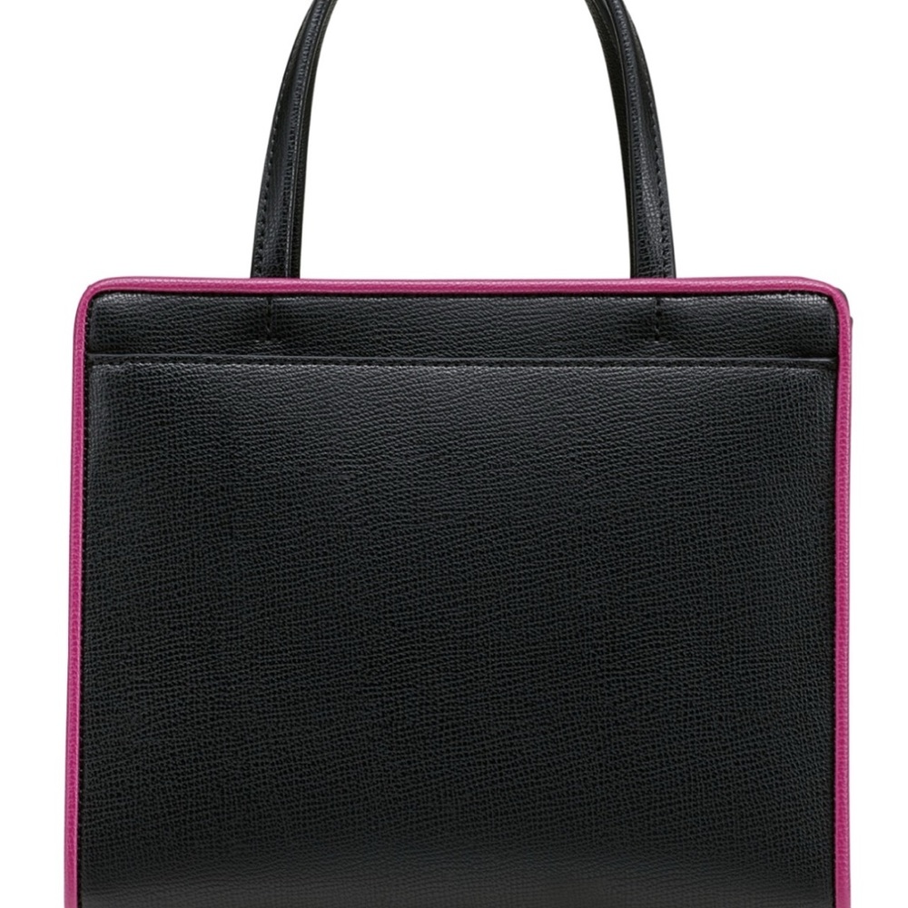 Karl Lagerfeld Paris Maybelle Satchel - Black and Cactus Pink - Picture 2 of 11